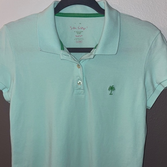 Lilly Pulitzer Mint Green Polo Shirt size Medium - Picture 3 of 10